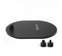 Angksorm BT01 Universal Mic Stand Base, Heavy-Duty Elliptical Metal Table Desktop Mount with 5/8"-27 Thread, 1/4" & 3/8" Adapters, Compatible with Extension Tube, Goosenecks Arms, Booms (1PCS)