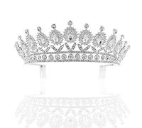Anglacesmade Bridal Crystal Tiara Princess Crown Rhinestone Wedding Headpiece Prom Party Bridesmaid Hair Accessories for Women and Girls
