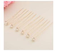 Anglacesmade Bridal Hair Pins Crystal Hair Pin Pearl Bobby Pins Wedding Headpiece Bridesmaid Flower Girl Hair Accessories for Women and Girls(Gold)