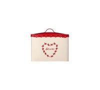 Anglaise Bread Bin Powder Coated Metal, Red/Cream