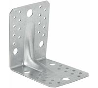 Angle Bracket Heavy Duty 2.5mm Galvanised Steel Metal Corner Braces for Joining, Bracing, and Reinforcing Pack of: 2 Size: 105x105x90x2.5mm