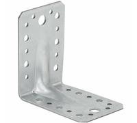 Angle Bracket Heavy Duty 2.5mm Galvanised Steel Metal Corner Braces for Joining, Bracing, and Reinforcing Pack of: 2 Size: 90x90x65x2.5mm