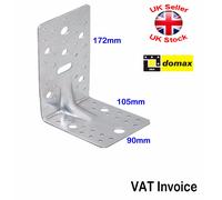 ANGLE BRACKET Heavy Duty 3mm Galvanised Corner Brace Timber Mending 172x105x90mm