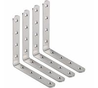 Angle Bracket Stainless Steel L Shaped Corner Brace Shelf Brackets Fixing Connector for Furniture, Shelf, Wood
