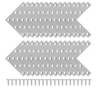 Angle Connector, 30 Pieces Flat Connectors, Stainless Steel L-Shape Corner Brackets, 80 x 80 Flat Angle, 90 Degree Angle, Metal with Screws for Furniture, Chairs, Wood Connectors