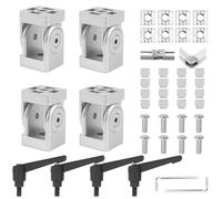 Angle Connector, Adjustable Joint, Aluminium Profile, 3030/4040, Slotted Joint Connector with Clamping Lever, Flexible Hinge for 3D Printers, Aluminium Extrusion Profile According to European Standard