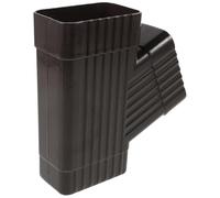 Angle Downspout Connector 60x80mm with Optimized Y-Branch Design | Seamless Construction for Secure Fit, Prevents Overflow in Modern Residential Rain Gutter Systems, Brown Colour