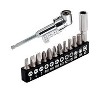 Angle Drill - Drill Attachment | Swivel Socket Adapter 2 Pieces Hex Shank 105° Right Angle Drill Attachment 10 Short Screwdriver Bits Angled Bits