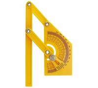 Angle Finder Folding Ruler for Construction Projects 0-180 Degrees Yellow Plastic Folding Ruler Adjustable Protractor with Lock Nut