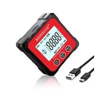 Angle Finder Line Digital Level Tool, Woodworking Tools, 4-Side Magnets Miter Saw Protractor, Electronic Level, Measures & Sets Angles, Hanging Pic (PT183)