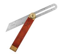 Angle Finder - Sliding Bevel Gauge with Wooden Handle and Stainless Steel Scale - Dual-Sided Laser Engraved Metric & Imperial Measurement, 0-20cm Range - Ideal for Precision Angle Measurement