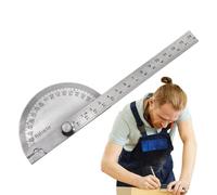 Angle Finders Protractor - 0-180 Degree Woodworking Ruler, Metal Angle Gauge for Precision | Tool for Construction Project, Drafting, Geometry
