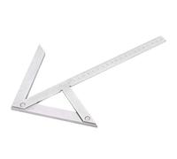 Angle Gauge Protractor with Centre Dot Marker - Stainless Steel Woodworking Ruler for Precision Angle & Disc Marking, 200 x 150mm
