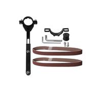 Angle Grinder Belt Sander Adapter, Metal Sanding Holder for 100mm 125mm Grinders, DIY Woodworking Polishing Tool Kit with 6pcs Belts