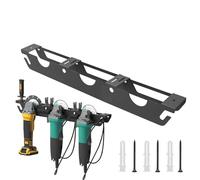 Angle Grinder Bracket - Wall Mount Three Slot Storage Rack | Heavy-Duty Carbon Steel Holder For Grinder, Polisher & Tools, Garage Workshop Organization
