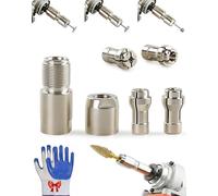 Angle Grinder Conversion Kit 3mm/6mm Dual Collet - Universal Straight Grinder Adapter for Carving & Polishing, 100-Tyle Angle Grinder Adapter, Heavy Duty Conversion Kit for Metal/Wood/Stone (3+6mm)
