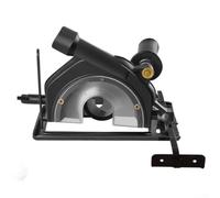 Angle Grinder Cutting Station for 100mm and 125mm Discs, Adjustable 45 Degree Guide Bracket with Depth Stop, Metal Slotting Tool Holder with Dust Collection Kit