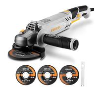 Angle Grinder: DEKOPRO 900W 115mm Corded Electric Grinder with Long Handle Includes 2 Grinding and 1 Cutting Discs for Cutting,Polishing and Grinding Long Handle