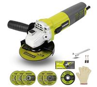 Angle Grinder, DEWINNER Corded Cutting Grinding Polishing, with Disc, Side Handle, 850 W 220-240 V Cutter, Adjustable Pin,115mm+ 6 Discs