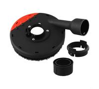 Angle Grinder Dust Shroud Cover 150mm for Dust Collection, Compatible with 7-Inch Grinders, Removable Brush for Wall Grinding, ABS Material, Red/Black