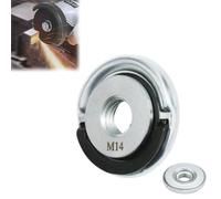 Angle Grinder M14 Quick Release Nut, Heavy Duty Stainless Steel Self Locking Retaining Flange Nut, Replacement Pressure Plate Fastener for Most Angle Grinders (Silver-1 Pcs)