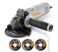 Angle Grinder Power Tool: DEKOPRO 115mm 800W Corded Electric Angle Grinder with 2 Grinding Discs 1 Cutting disc - for Cutting, Polishing and Sanding