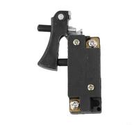 Angle Grinder Replacement Switch for Power Tools - AC250V 10A Push-Button Trigger Switch, IP20 Rated, Plastic Housing, 150,000 Electrical Life Cycles,