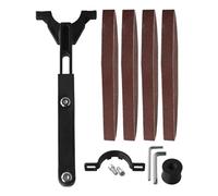 Angle Grinder to Belt Sander Adapter, Metal Sanding Holder for 100mm 125mm Grinders, DIY Woodworking Polishing Kit with 4 Belts