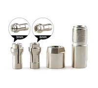 Angle Grinder to Straight Grinder Adapter for 100mm Angle Grinders, M10 x .5 Thread Chuck, 3 mm or 6 mm Collet, High-Carbon Steel(6MM)