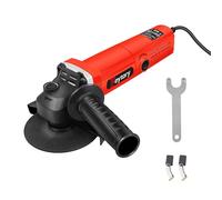 Angle Grinder Tool with Disc & Side Handle, 12000RPM 115mm Electric Angle Grinders with Cutting Wheel Auxiliary Handle Spanner, Safety Guard, for Steel Stone Marble Tile Cutting and Grinding Orange