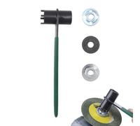 Angle Grinder Wrench, 4 Claw Hex Socket End Backing Plate Tool | Precision Machined Four Pin Engagement Head, Ergonomic Textured Sleeve, Fast Change Maintenance Task