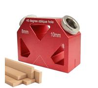 Angle Guide - 45-Degree Precision Woodworking Drilling Jig, Inclined Hole Positioner Performance System, Professional Furniture Frames Crafts, Cabinet Deck Home Improvement, Industrial Cobalt