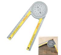 Angle Measurement Tool,360 Protractor,Angle Finder Tool,Protractor 360,m1 Caliber Miter Saw Measuring Tool for Inside Outside Corner Skirting (Yellow)
