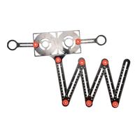 Angle Measuring Ruler 1PCS Angleizer Template Tool 16 Sides Aluminium Alloy Angle Multi Ruler Measuring Protractor(6 Fold Rrule+Head)