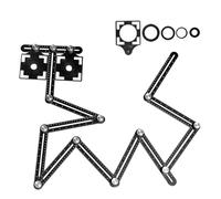 Angle Measuring Ruler Aluminum Alloy Twelve-fold Ruler, Tile Opening Positioner, Universal Punching