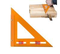 Angle Measuring Ruler Carpenter Engineer Marking Ruler 2 in 1 Triangle Tracer Square Protractor 45° and 90° Adjustable Positioning for Marking Indicator