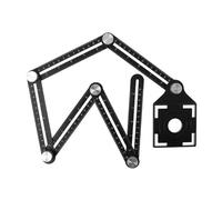 Angle Measuring Ruler Folding Ruler Tile Hole Positioning Multi Template Angle Rulers for w/Drill Guide