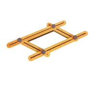 Angle Measuring Ruler Multi-Function ABS Live Four-Corner Ruler Plastic Movable Four-fold Measuring Tool Folding Multi-Angle 25cm