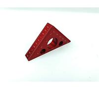 Angle Meter Triangle Ruler 45 Degree Right Angle Gauge Woodworking Measurement Tool Aluminum Alloy, Red 94 * 68 * 15mm