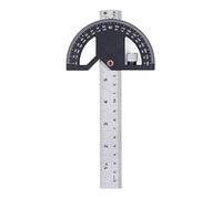 Angle Protractor Carpentry Angle Ruler, Woodworking Ruler with High - Accuracy Scale, Multifunctional Scribe and Straight Tool, ABS Construction Gauge for DIY Woodworkers (8 Inch)