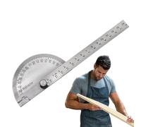 Angle Protractor - Ruler for woodworking with 0-180 degrees,Angle Finder, Angle Measuring Instrument, Swivel Arm Protractor for Geometry, Math, Drawing