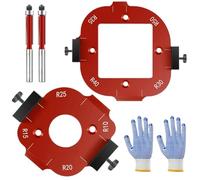 Angle Router Template - Spoke Routing Guides Set, Aluminum Edge Pattern Tool Precise Woodworking Jig | For Carpenter's Workshop, Fabricati