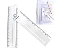 Angle Ruler - Multifunction Craft Ruler, Protractor Geometry Drawing Tool, Measurement Device | Precision Measuring Instrument Design For Mathematics Engineering Drafting Art School DIY Projects Accur