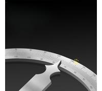 Angle ruler with etched hardened stainless steel scales and secure locking nut designed for precise and stable measurement of angles from 0 to 180 degrees (120 X 150 Mm)