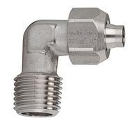 Angle screw-in fitting, R 1/8 a., for hose 8/6 mm, SW 14/10, max. pressure 25 bar, temp. -40 °C ~ 200 °C, ES 1.4404