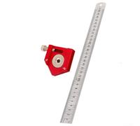 Angle Scriber Marking Line Gauge with Steel Ruler and Positioning Block for Accurate Center Finding and Measurement in Woodworking and Carpentry Work (A)