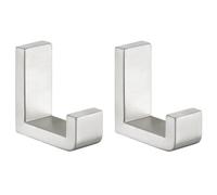 Angle Simple Bathroom Towel Hooks, 2 Pack Robe Hook for Wall Brushed Nickel