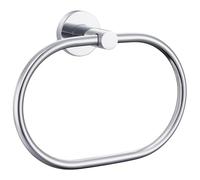 Angle Simple Hand Towel Ring, Stainless Steel Bathroom Towel Holder, Kitchen Towel Hanger, Swivel Towel Rack for Wall or Cabinet, Chrome