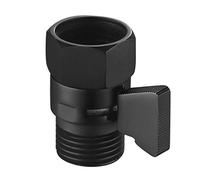 Angle Simple Matte Black Brass Shut Off Valve, 1/2" IPS Female Connection, Water Flow Control for Shower Head, Handheld Shower, Bidet Sprayer