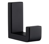 Angle Simple Robe Towel Hook Matte Black, Stainless Steel Clothing Towel Hanger, Wide Utility Hook, Hand Towel Holder for Bathroom Kitchen Office Cabinet, Modern and Farmhouse Style, Wall Mount